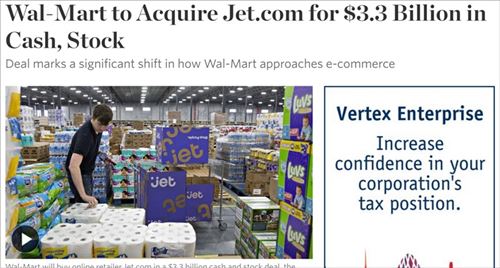 Amazonのライバル Jet.comをウォルマートが買収