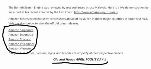 【お詫び】「Amazonマレーシア誕生」は偽ニュースでしたm(_ _)m