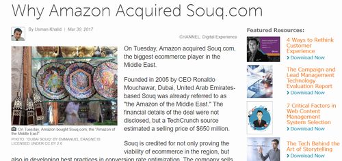 Why Amazon Acquired Souq.com